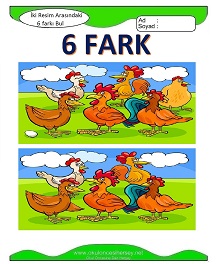 İki Resim Arasındaki Farkı Bul Etkinliği